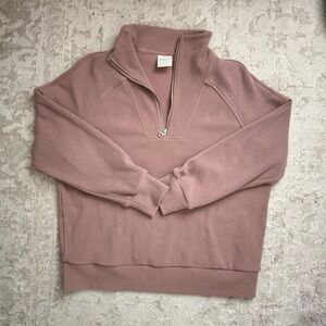 Varley Tan Zip Sweatshirt